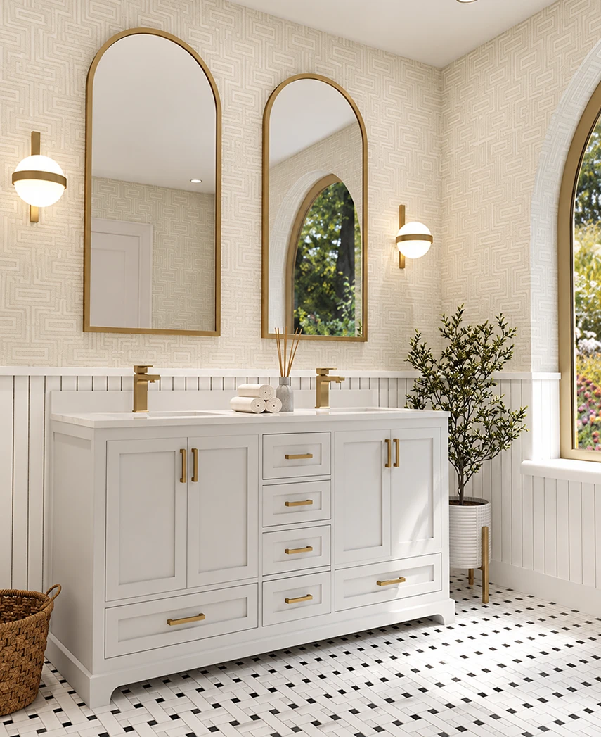 DOUBLE VANITY BATHROOM Service Card Enso
